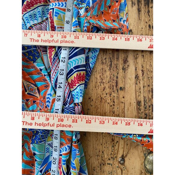 Be By Chetta B Womens Multi-Color Midi Dress Size 10 Abstract Print Short Sleeve - Picture 5 of 7